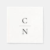 Modern Monogram Arch Wedding Servet (Voorkant)