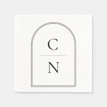 Modern Monogram Arch Wedding