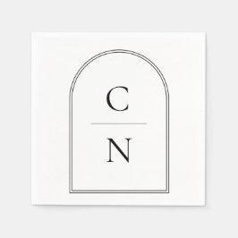 Modern Monogram Arch Wedding Servet
