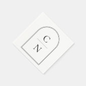 Modern Monogram Arch Wedding Servet (Hoek)