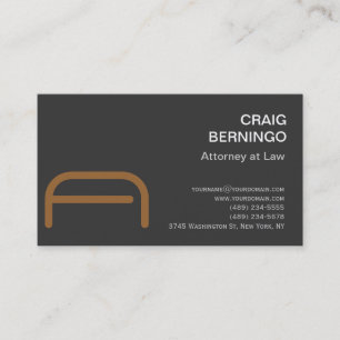 Modern Monogram Attorney at Law Visitekaartje
