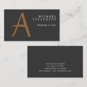 Modern Monogram Attorney at Law Visitekaartje (Voorkant / Achterkant)