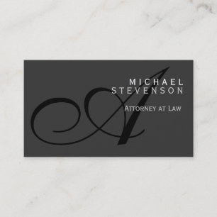 Modern Monogram Attorney at Law Visitekaartje
