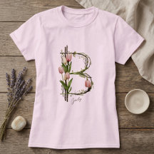 Modern Monogram B: Tulpen, Schors & Ranken