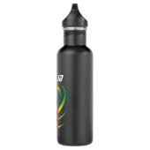 Modern Monogram Badminton Shuttlecock Waterfles (Rechts)