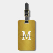 Modern Monogram Bagagelabel (Voorkant verticaal)