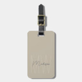 Modern Monogram Bagagelabel (Voorkant verticaal)