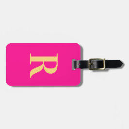 Modern Monogram Bagagelabel