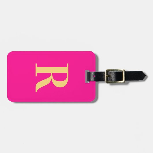 Modern Monogram Bagagelabel (Voorkant horizontaal)