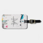 Modern Monogram Bagagelabel (Voorkant horizontaal)