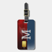 Modern Monogram Bagagelabel (Voorkant verticaal)