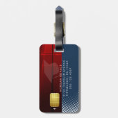 Modern Monogram Bagagelabel (Achterkant verticaal)