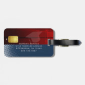 Modern Monogram Bagagelabel (Achterkant horizontaal)