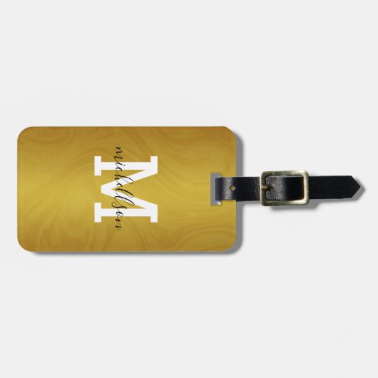 Modern Monogram Bagagelabel (Voorkant horizontaal)