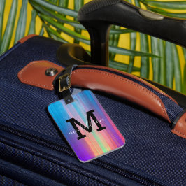 Modern Monogram Bagagelabel
