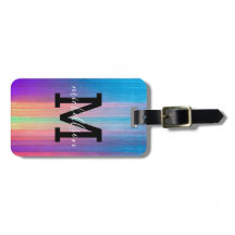 Modern Monogram Bagagelabel