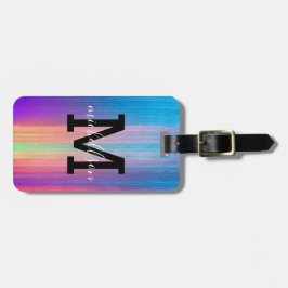 Modern Monogram Bagagelabel