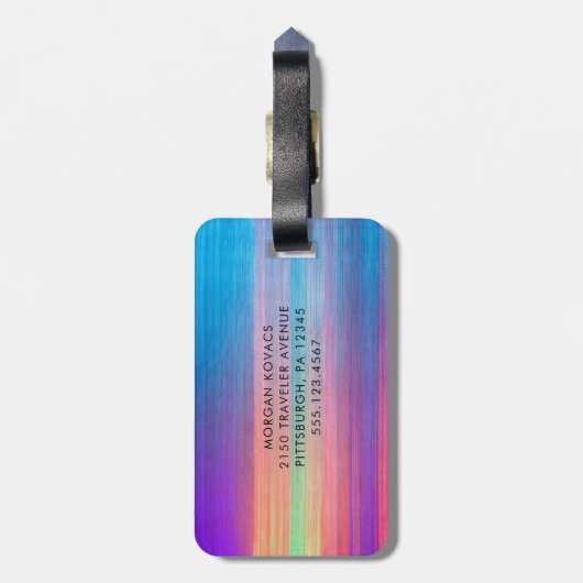 Modern Monogram Bagagelabel (Achterkant verticaal)