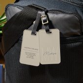 Modern Monogram Bagagelabel