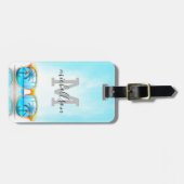 Modern Monogram Bagagelabel (Voorkant horizontaal)