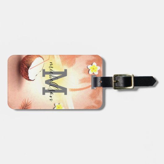 Modern Monogram Bagagelabel (Voorkant horizontaal)