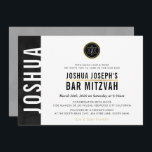 MODERN MONOGRAM BAR MITZVAH zijbalk zwart goud Kaart<br><div class="desc">door kat massard >>> kat@simplysweetPAPERIE.com <<< Een trendy uitnodigingsontwerp voor de BAR MITZVAH Setup van uw kind als sjabloon is het eenvoudig voor u om uw eigen gegevens toe te voegen, of druk op de knop aanpassen en u kunt tekst, lettertypen, maten enz. toevoegen of wijzigen TIP:: 1. Als u...</div>