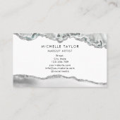 Modern Monogram Beauty Makeup Elegant Hair Stylist Visitekaartje (Achterkant)