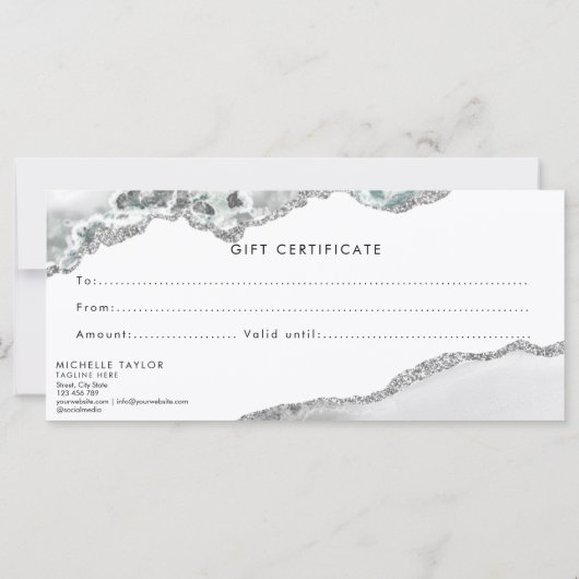 Modern Monogram Beauty Makeup Elegant Professional (Achterkant)