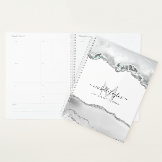 Modern Monogram Beauty Makeup Elegant Professional Planner (Display)