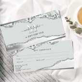 Modern Monogram Beauty Makeup Elegant Voucher