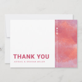 Modern Monogram - Bedankt - Kaart