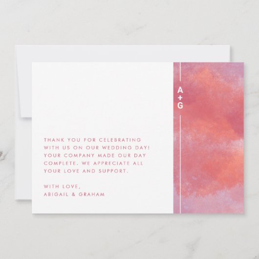 Modern Monogram - Bedankt - Kaart (Achterkant)