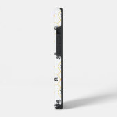 Modern Monogram Bijenpatroon Geel Honingraat Chic iPhone Hoesje (Linkerkant)