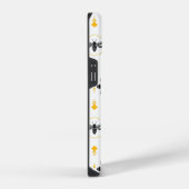 Modern Monogram Bijenpatroon Geel Honingraat Chic iPhone Hoesje (Rechterkant)