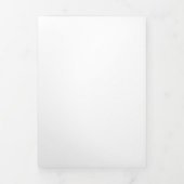 Modern Monogram Black and White Wedding Drieluik Programma (Cover)