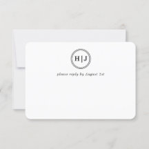 Modern Monogram Black and White Wedding