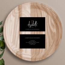 Modern Monogram Black Gold