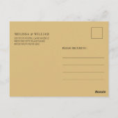 Modern Monogram Black Gold Wedding Uitnodiging (Achterkant)