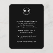 Modern Monogram Black Wedding