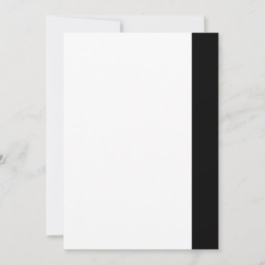 Modern Monogram Black White Wedding Invite Kaart (Achterkant)