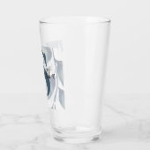 Modern Monogram Blauw blad Glas (Links)