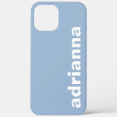 Modern Monogram Blauw Case-Mate iPhone Case (Achterkant)