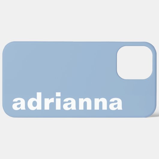 Modern Monogram Blauw Case-Mate iPhone Case (Achterkant (horizontaal))
