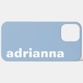 Modern Monogram Blauw Case-Mate iPhone Case (Achterkant / Rechts)