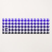 Modern Monogram blauw gradiënt - Houndstooth Patro Yogamat (Voorkant (horizontaal))