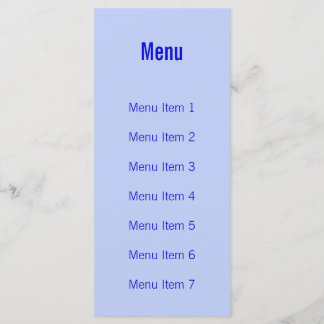 Modern Monogram - Blauw Menu
