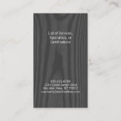 Modern Monogram Blauwgroen Faux Wood Minimalist Ve Visitekaartje (Achterkant)