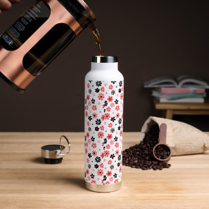 Modern Monogram Bloemen Patroon Waterfles