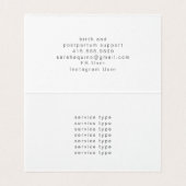 Modern monogram & bloemmotief doula of vroedvrouw visitekaartje (Binnenkant ongevouwen)