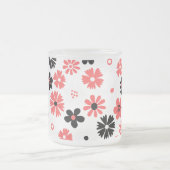 Modern Monogram Bloemmotief Matglas Koffiemok (Center)